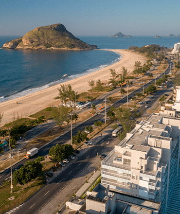 Vista aérea do Recreio dos Bandeirantes, bairro do Rio de Janeiro